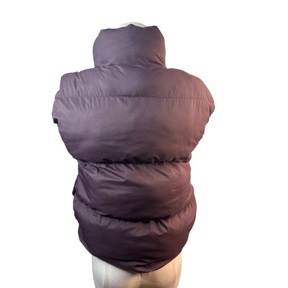 Madewell Womens Medium Puffer Vest Purple Zip Front Polyester Winter Warm - Picture 6 of 9
